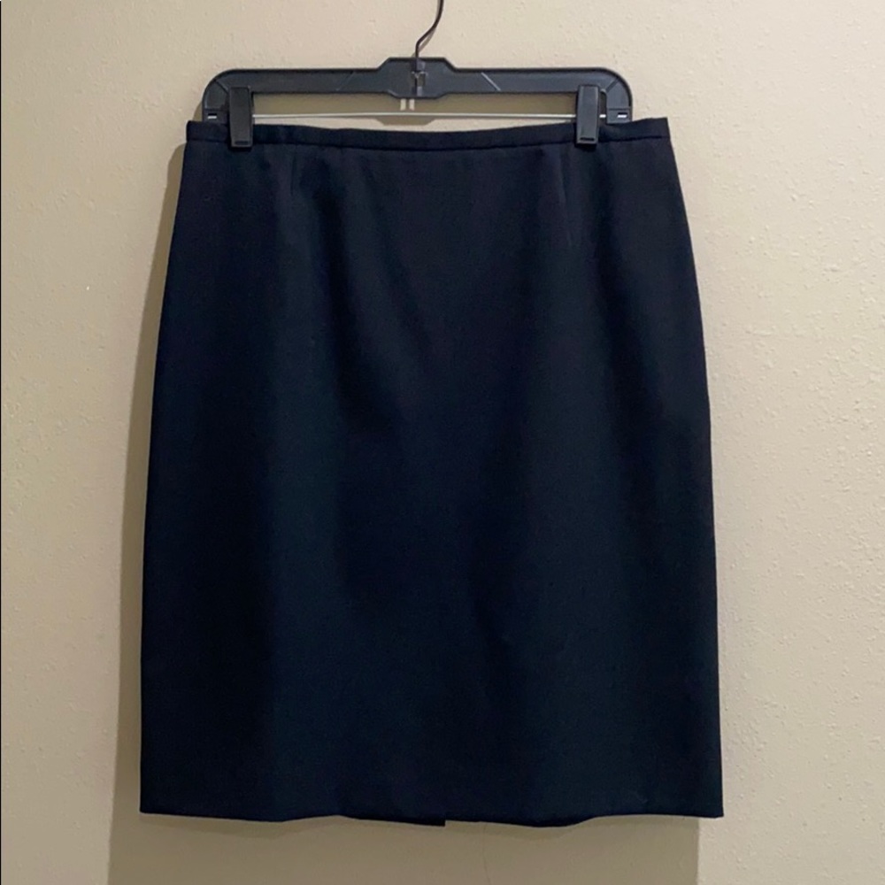 Classiques Entier 100%Wool Pencil Skirt Black Sz14